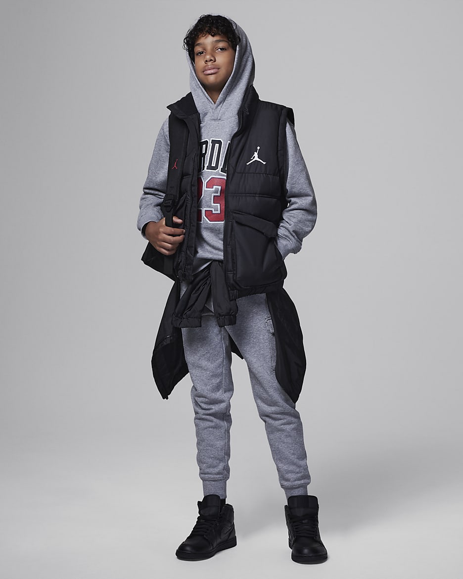 Jordan Fleece Pullover Hoodie Big Kids Hoodie. Nike